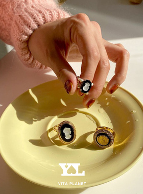 vitaplanet买手店韩国女金币戒指