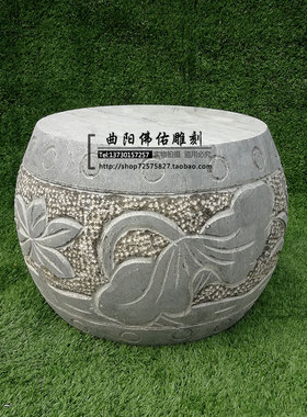 圆形复古石头底座定制