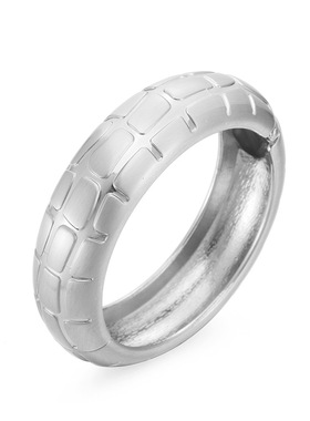 欧美手镯高级感素圈金手镯电镀Bangles极简合金欧美宽女开口手镯