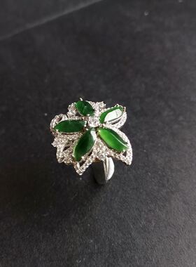随形花瓣纯天然A货戒指私人定制