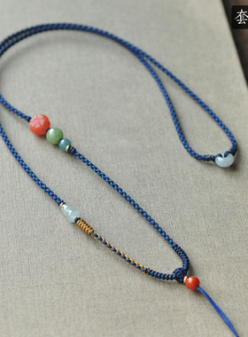 秦皇翡翠纯手工原创多宝挂绳