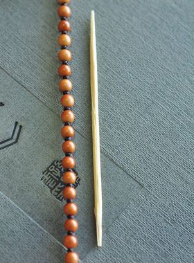 浅香锦年 3.2mm极细 天然橄榄核佛珠翡翠玉器项链挂绳毛衣链SG149