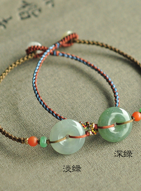 幸运复古风红手绳ss161a货翡翠