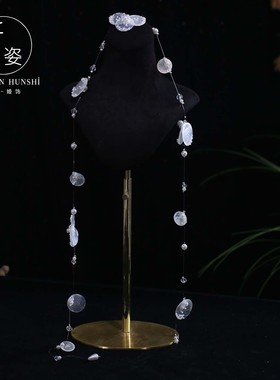 超仙森系水晶蝴蝶结项链