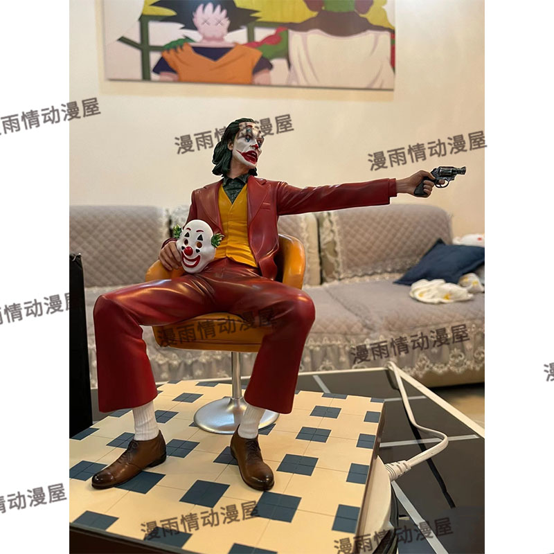 JOKER杰昆小丑男 红色 双形态 经典 凳子 坐姿 手办摆件 模型雕像 - 图2