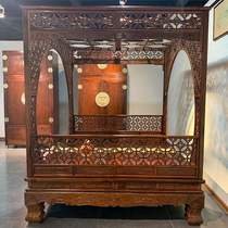 Lao Great Red Acid Branches Plus-size Bed Clear Plum Blossom Double Moon Cave Double Man Bed High And Low Bed Plum Double Moon Cave Shelf Bed