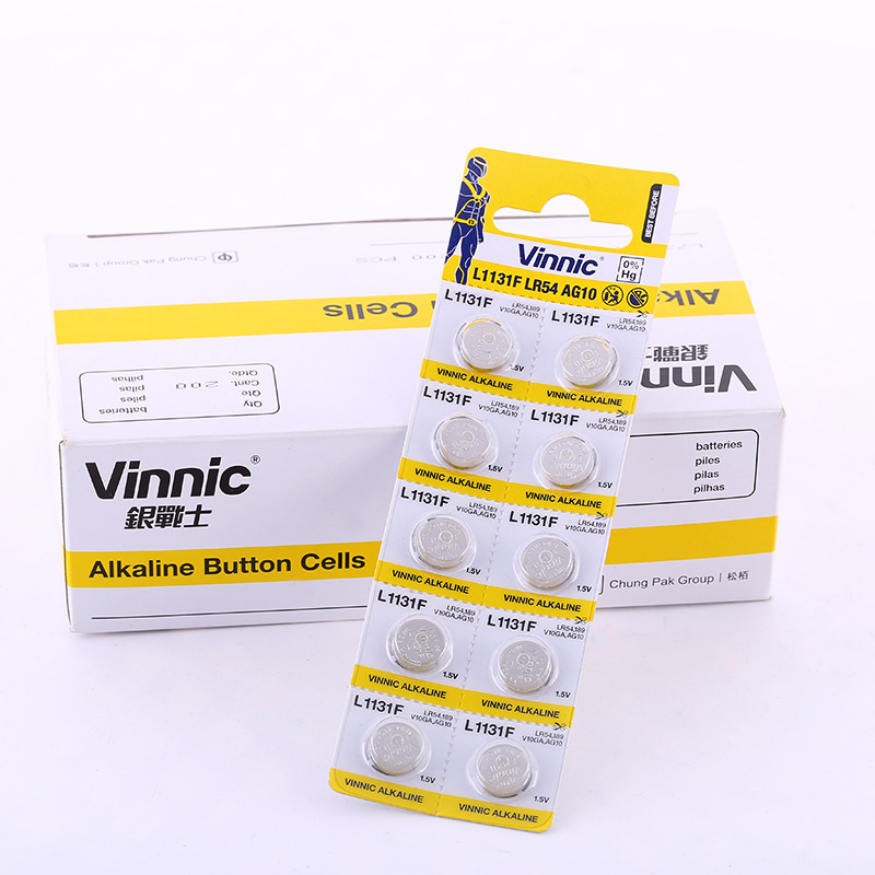 vinnic纽扣电池AG10 LR54 Lr1130 L1131F车彩灯玩具手表10粒包邮 - 图3