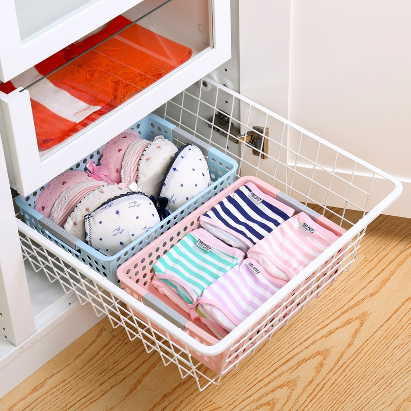 Basket office storage basket plastic A4 basket magazine rack - 图1