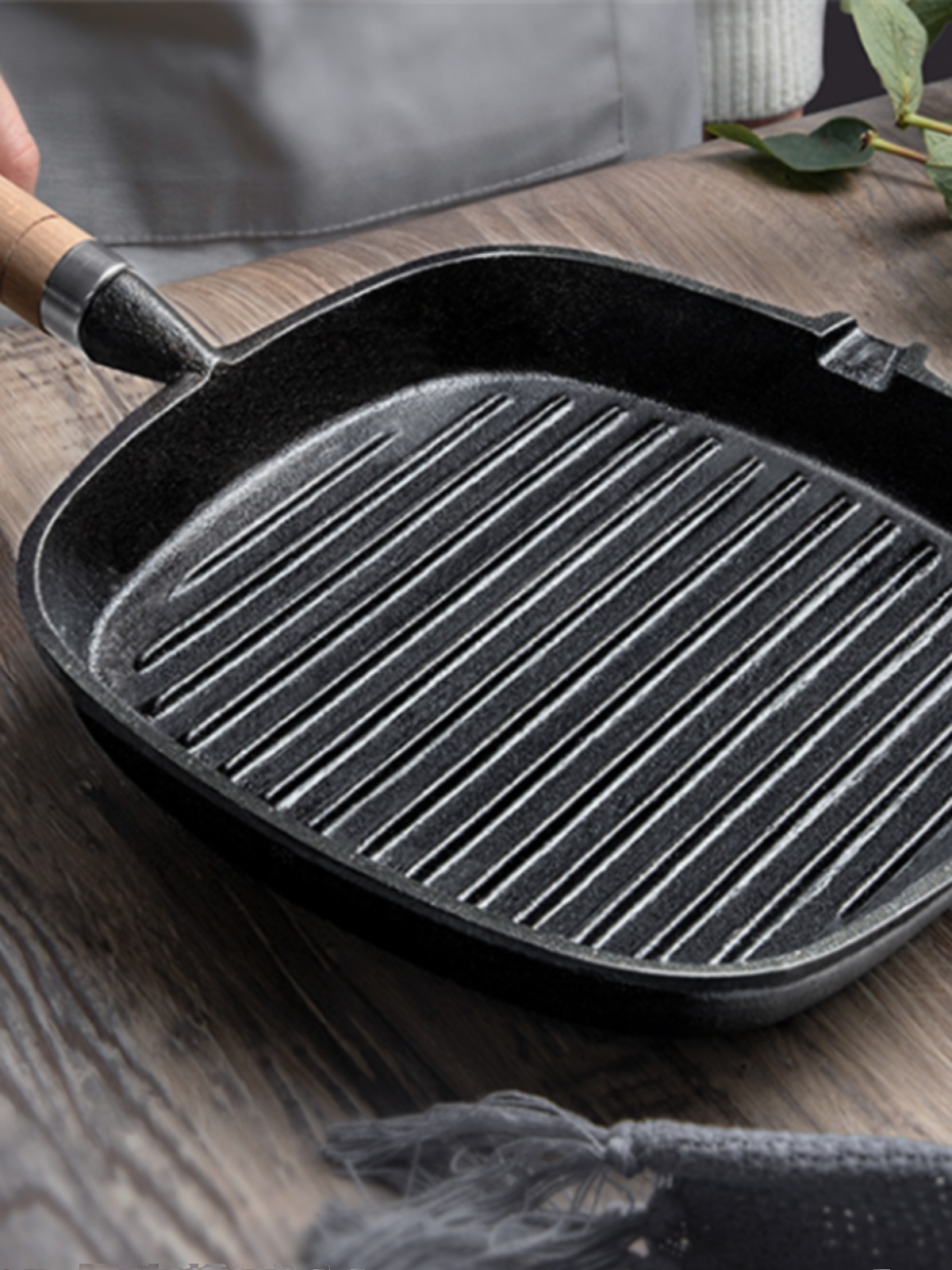 Grill Pan for Stove Tops Nonstick Induction Pan Steak Bacon-图3