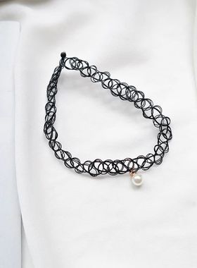 Fashion Choker Necklace Black Clavicle Tattoo Chain Star Pen