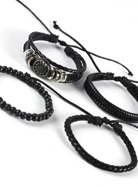 Punk Gohic Individualiy Exaggerae Hip hop Kni Leaher Bracele
