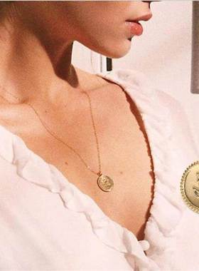 Vintage Tiny Heart Necklace for Women SHORT Chain Heart Key