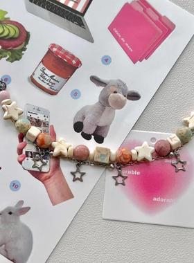 Handmade Double Layer Star Pulseiras para Meninas, Combinand