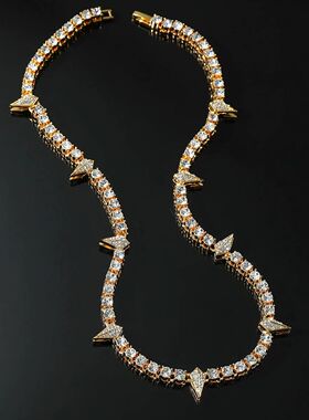 Fashionable Water Drop Diamond Splicing Necklace Cool Clavic