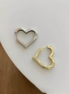 Silver Geometric Oval Women's Small Circle Earrings Hypoalle