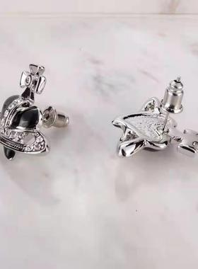 European and American Fashion Burgundy Black Large Love Satu