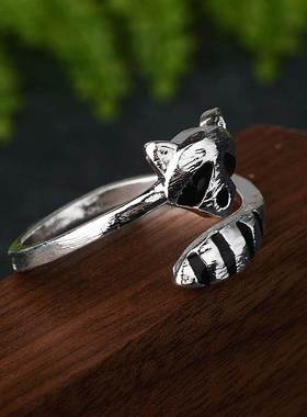 New cartoon animals cute delicate raccoon fox tail jewelry l