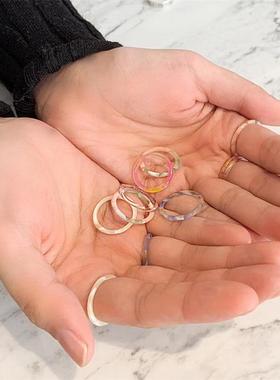 New Fashion Korea 2023 Chic Colorful Transparent Resin Acryl