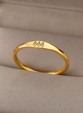 11 Angel Number Rings for Women Gold Plated Lucky Stainless