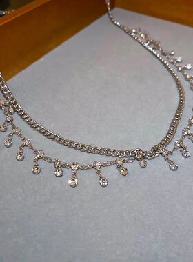 Luxury Sexy Rhinestone Star Tassel Pendant Waist Belly Belt