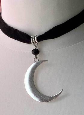 Spider Choker Black Velvet Choker Gothic Jewelry Spider Web