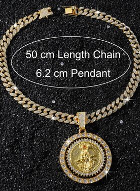 Men's Full Diamond Chain Hip Hop Style Personalized Rotating