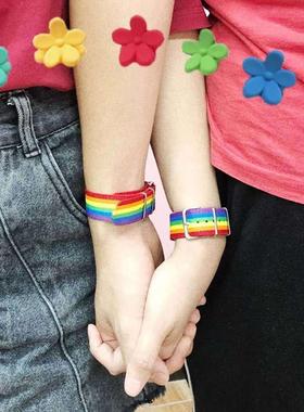 2PCS Daisy Strap Bracelets for Girls Boys Rainbow Wristband