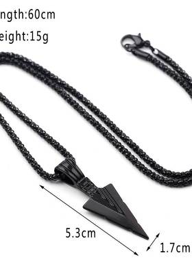 Men's Fashion Jewelry Black Gold Silver color Arrow Head Pen