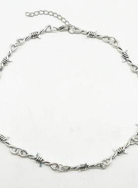 Small wire Brambles Iron Unisex Choker Necklace Women Hip-ho