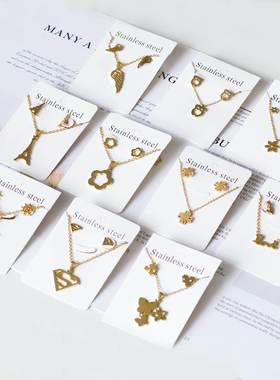 Necklace Earrings Jewelry Sets for Women Flowers Butterfly C