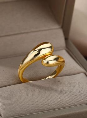 Stainless Steel Rings For Women 2024 rend Open Gold Color Do