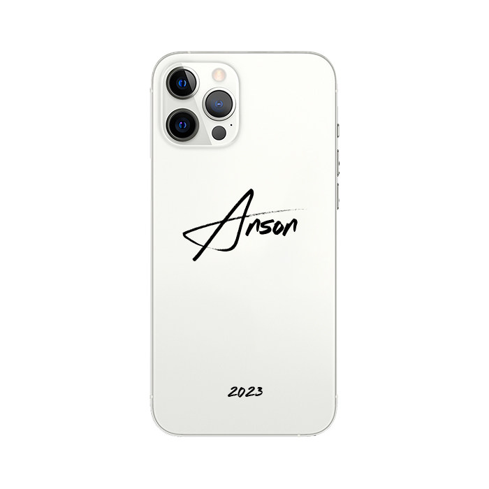 适用于iPhone14promax手机壳定制情侣签名文字透明软壳个性苹果13pro情侣手机套定做7/8plus/11/xr/xs
