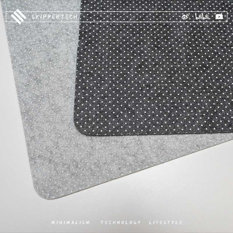SkipperTech 毛毡鼠标垫电脑桌超大桌面键盘垫简约桌垫书桌办公垫 - 图2