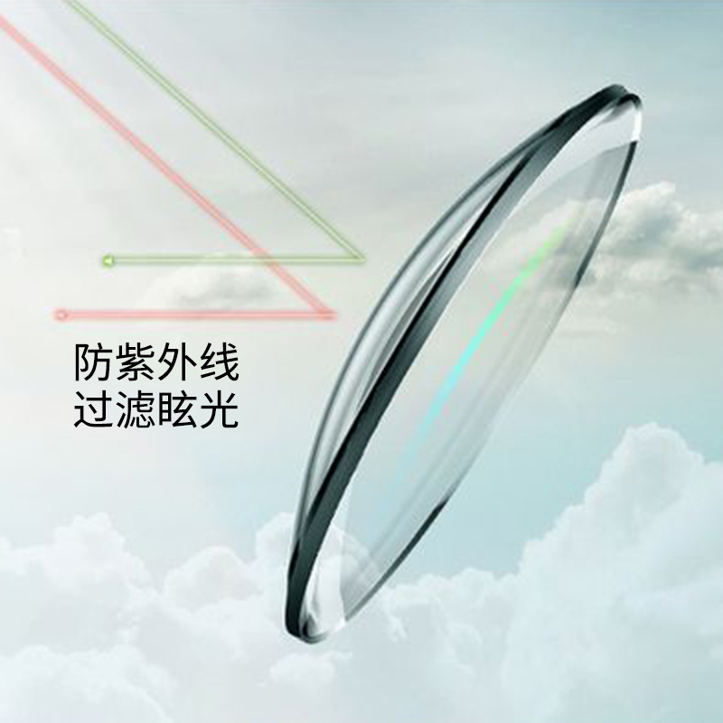 爱视杰旗舰店爱视杰超韧PC镜片太空片轻薄运动防爆高清1.591非球面近视眼镜片2