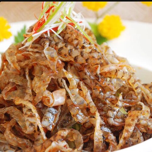 整箱亚洲渔港香辣鱼皮凉拌鱼皮开袋即食冷冻香辣味凉菜150g*50包 - 图2