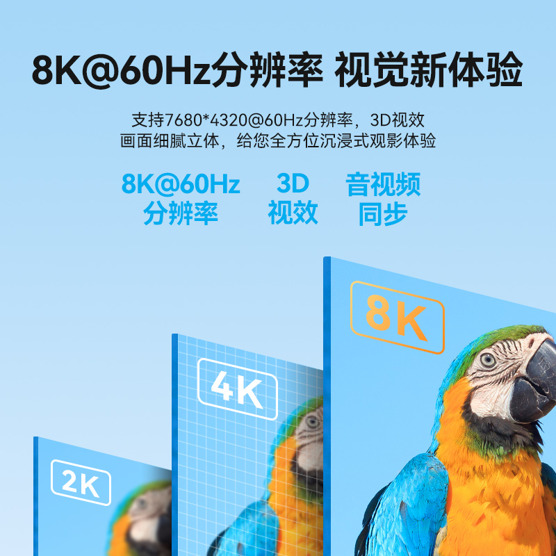 威迅typec转hdmi8K同屏转换笔记本平板外接显示投影仪高清投屏线 - 图1