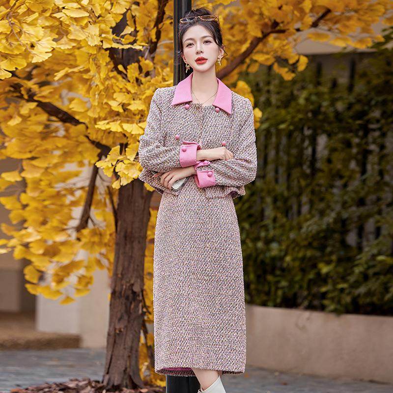小香风套装2025新款爆款女春秋冬季法式减龄漂亮洋气套装裙两件套,淘宝优惠券,粉丝福利购,淘宝优惠卷