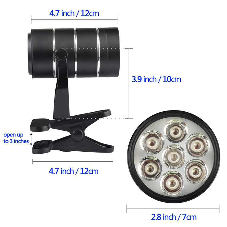 全光谱植物生长补光夹子灯发财树茎叶多肉植物花卉水草补光灯 - 图2