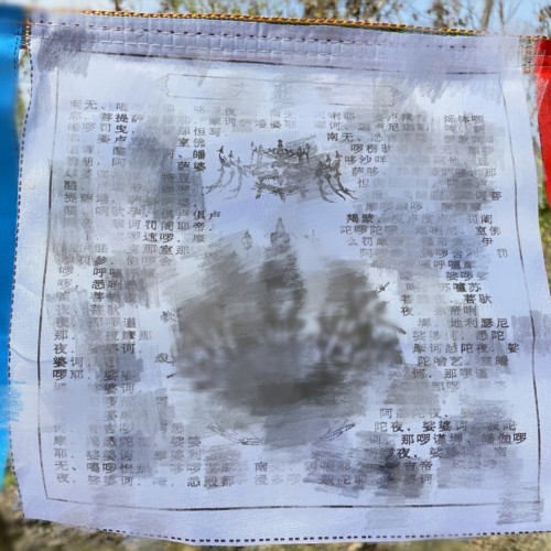大悲zhou汉字经幡优质棉布5.5米20面色风马旗经旗藏族经幡质量好 - 图3