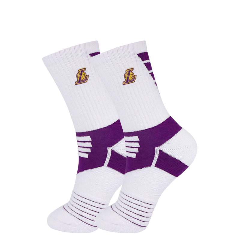 NBA美式篮球长袜休闲运动袜子高筒男士跳操跑步毛巾底加厚精英袜-图3