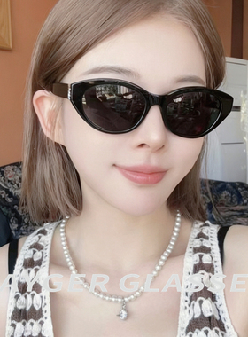 朴彩英同款黑色遮阳高级感墨镜
