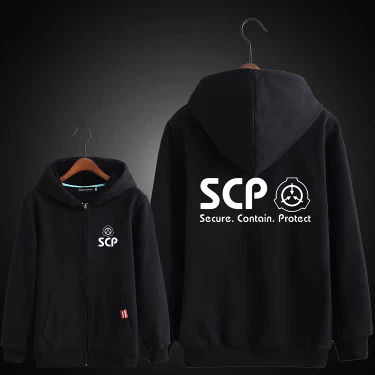 SCP基金会衣服连帽开衫外套秋冬季动漫外套风衣scp机动特遣队卫衣 - 图1