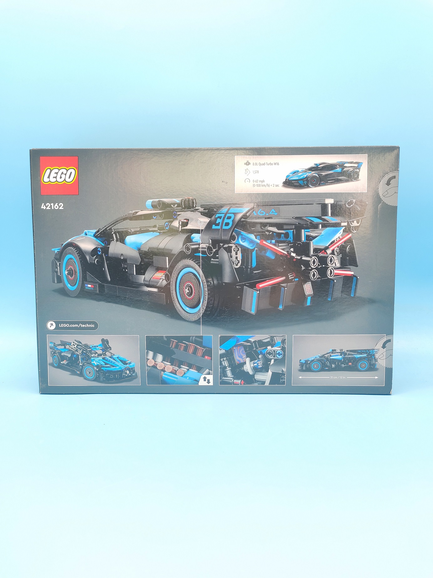 LEGO乐高科技机械42162布加迪Bugatti Bolide Agile Blue儿童益智 - 图0