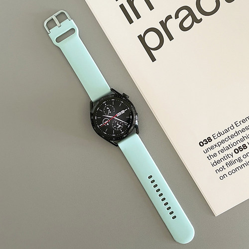纯色硅胶运动小众适用gt4华为watch4pro手表GT3表带GT5小米苹果S9 - 图0