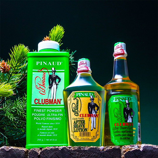 CLUBMAN talcum powder cologne scent