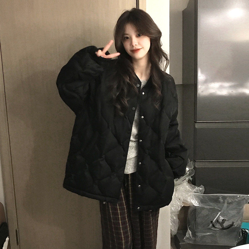 羽绒棉服女冬季2024新款冬装韩系棉袄秋冬铺棉外套菱格小个子棉衣,淘宝优惠券,粉丝福利购,淘宝优惠卷