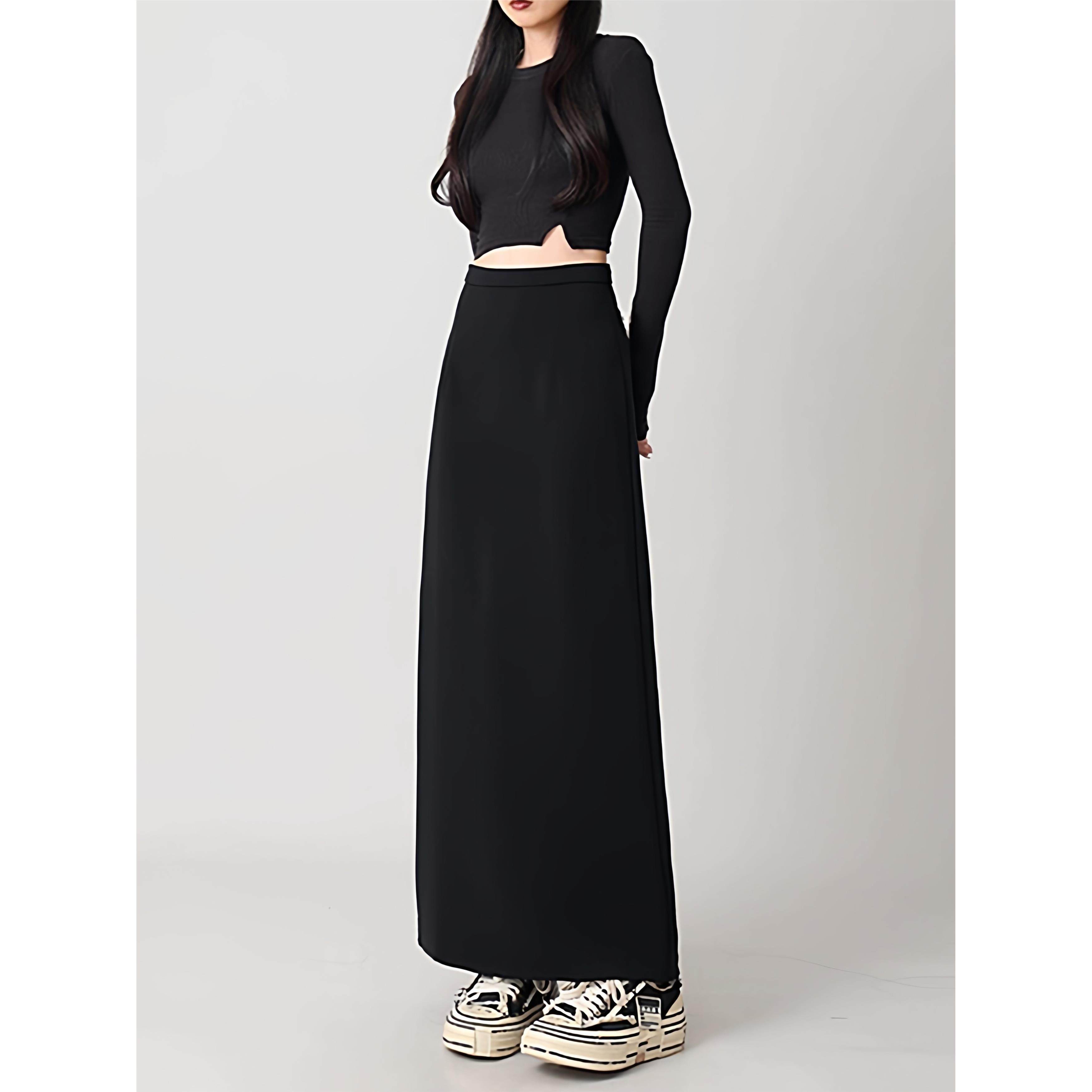 巨好看的大码黑色毛呢款半身裙女胖妹妹高腰mm显瘦后开叉直筒长裙,淘宝优惠券,粉丝福利购,淘宝优惠卷