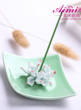 景德镇包邮手工方形香具陶瓷器