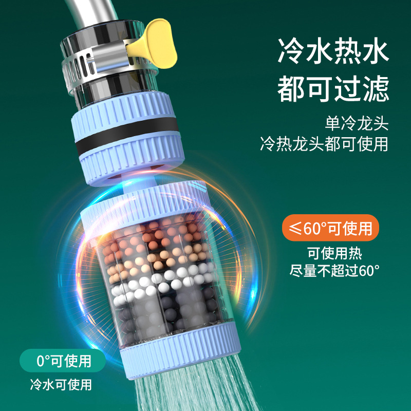 水龙头过滤器厨房自来水净化神器转接头花洒延伸嘴家用滤芯防溅头 - 图1