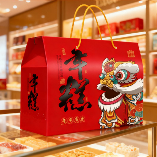 年糕粘豆包礼盒新款馒头纸箱土特产食品包装挂面大米杂粮礼品盒 - 图0